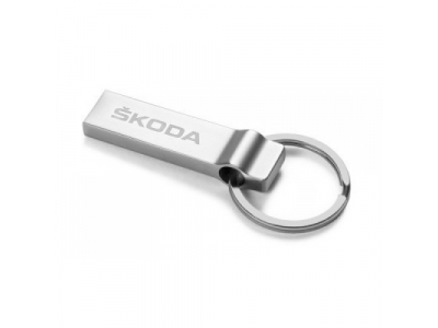 Флешка-брелок Skoda Keyring - Flash Drive USB, 16Gb, Silver от VAG Флешка-брелок Skoda Keyring - Flash Drive USB, 16Gb, Silver